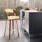 Armen Living Shelly 30" Bar Height Swivel Cream Faux Leather and Walnut Wood Bar Stool LCSHBACRWA30 - alternate 2